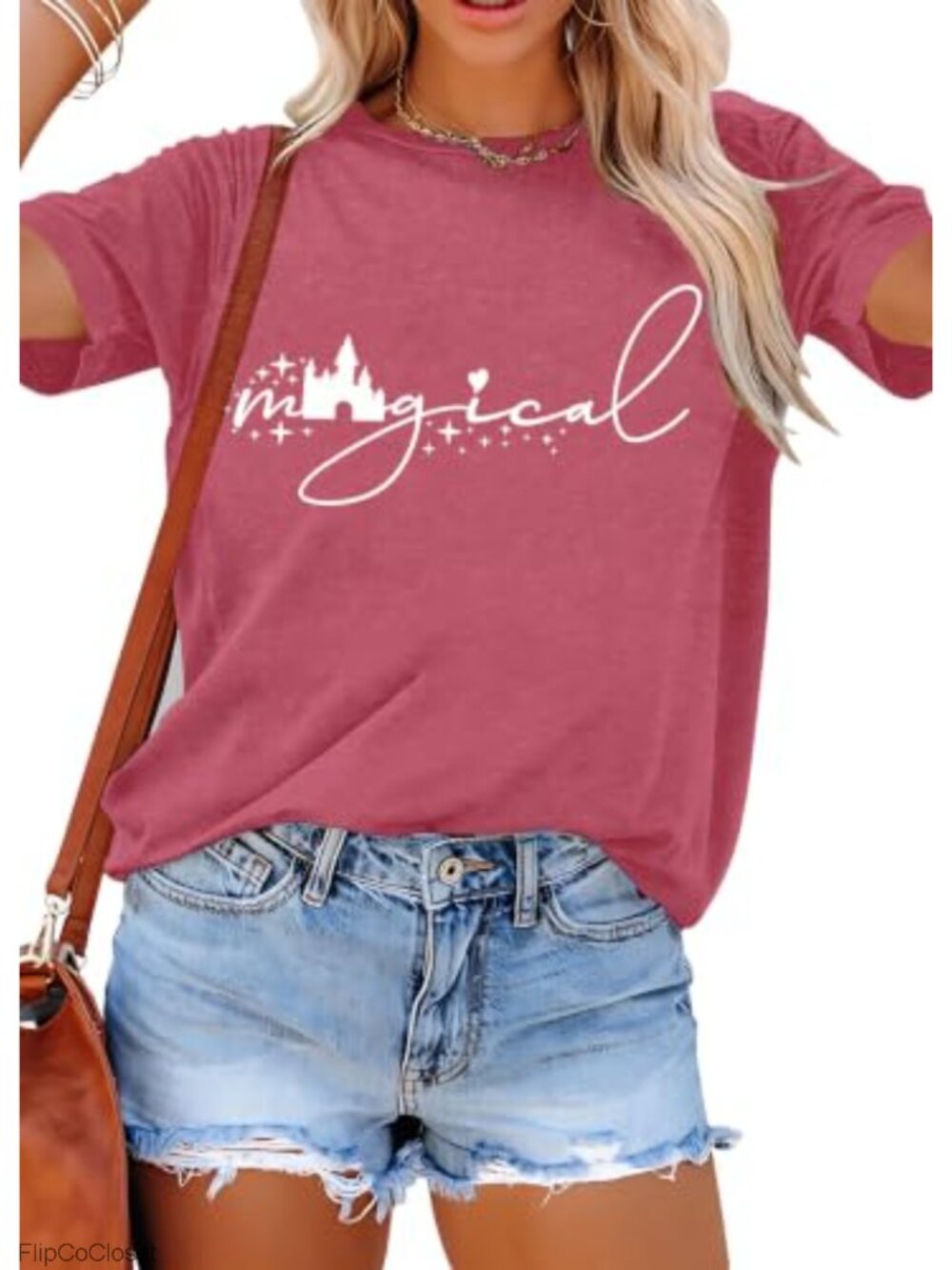 Magical Kingdom Graphic T-Shirt Women Classic Fit Short Sleeve Vacation Tee